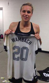women's college soccer player hannah wilkinson yholds abby wambach's jersey