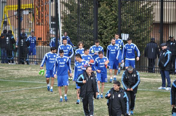 Argentina training at Shaw Field