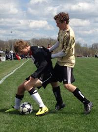 boys club soccer player adidas blue chip showcase