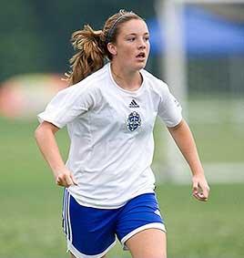 girls youth club soccer player