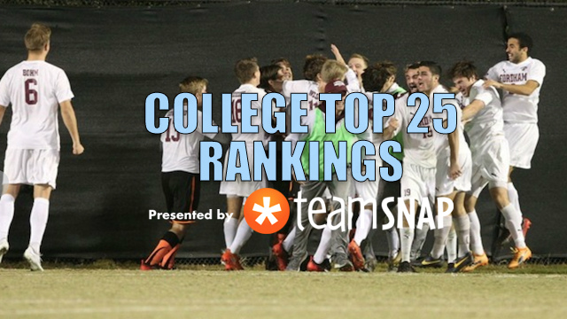 TopDrawerSoccer Men's DI Top 25: Nov. 27