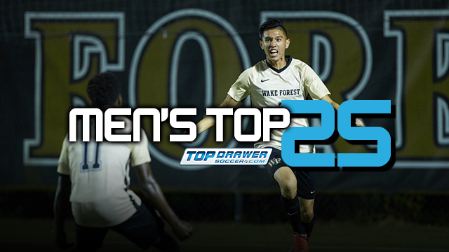 TopDrawerSoccer Men's DI Top 25: Aug. 27