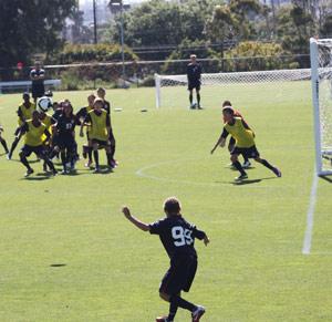 boys youth club soccer players