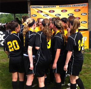 girls youth club soccer players