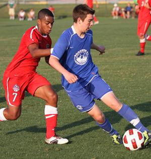 boys youth club soccer players from dallas texans and chicago sockers at dallas cup