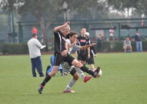 boys youth club soccer players