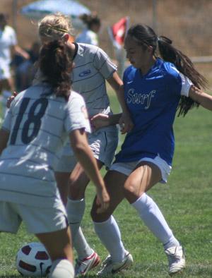 girls youth club soccer players