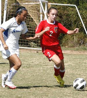 girls youth club soccer player emily bates