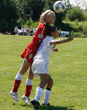 girls youth club soccer player