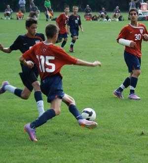 elite youth boys club soccer player