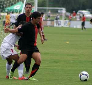 elite boys club soccer players compete in a club socer tournament