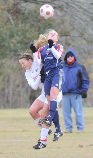 Elite girls club soccer players.