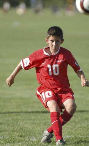 Boys club soccer player Emerson Hyndman