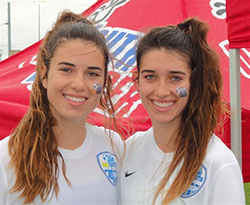 girls club soccer player kaitlin klawunder and taylor klawunder