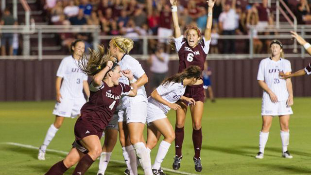 TAMU defeats UTSA 2-0 before raucous crowd