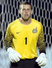 college soccer player goalkeeper Klay Davis Charlotte