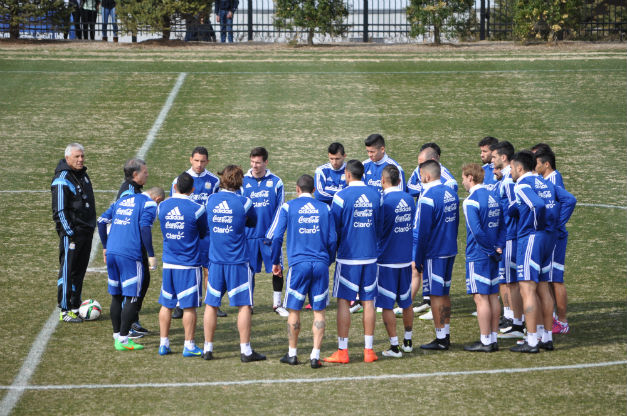 Argentina training at Shaw Field