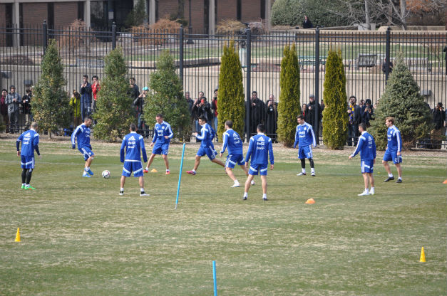 Argentina training at Shaw Field